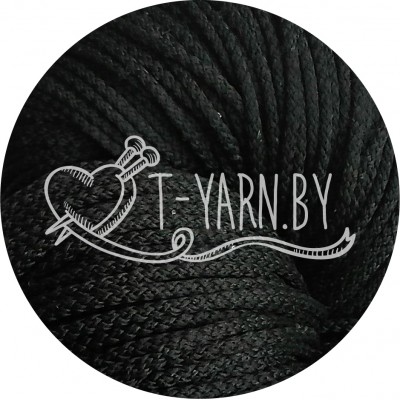 Полиэфирный шнур с сердечником, цвет Чёрный, 3мм, 200м, пасма